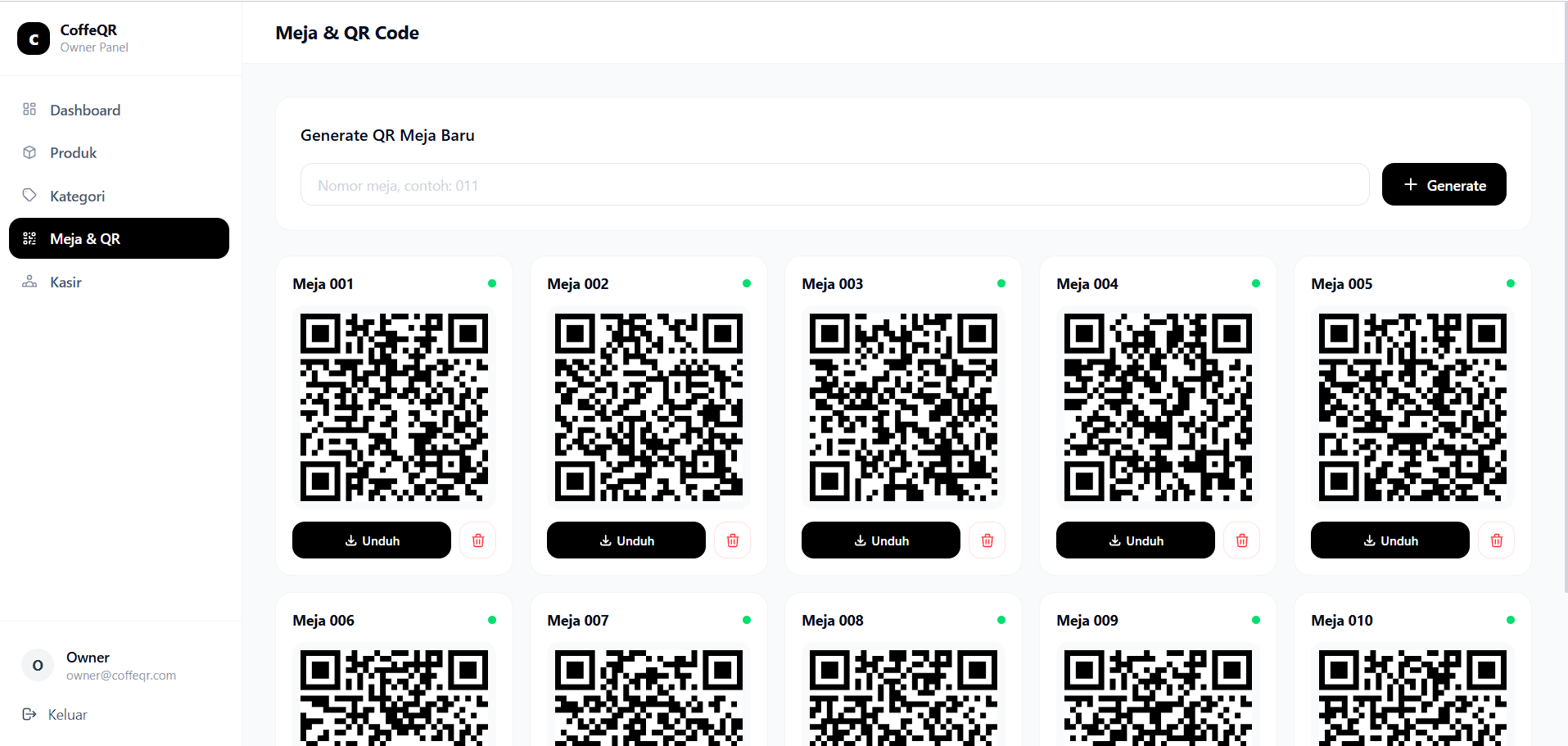 Sistem Pemesanan Coffee via Barcode